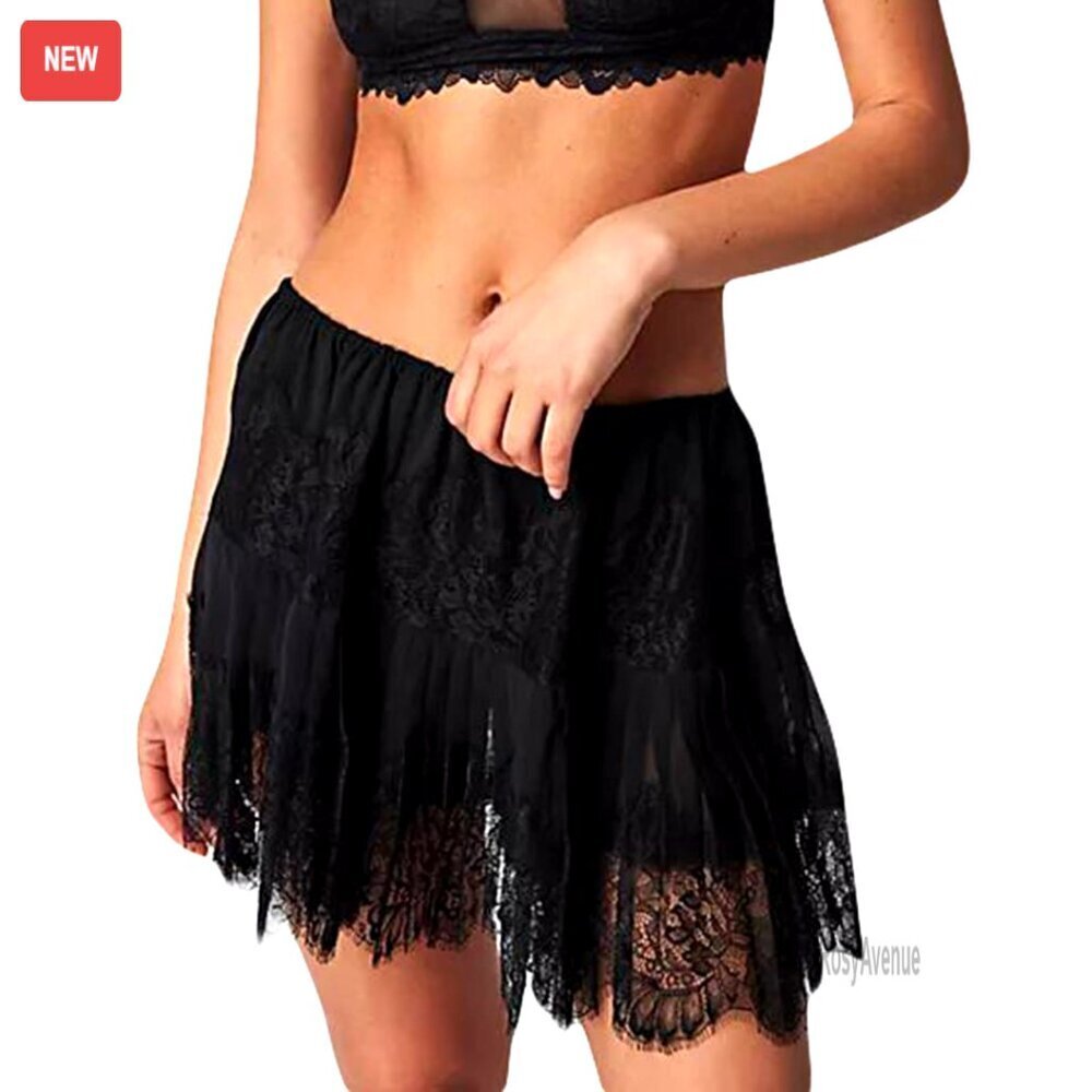Lace Mini Skirt Low Rise Ruffle Pleated Layered Flowy Y2K Style